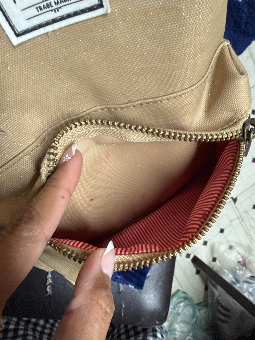 Mini Backpack in Tan - Picture 3 of 8
